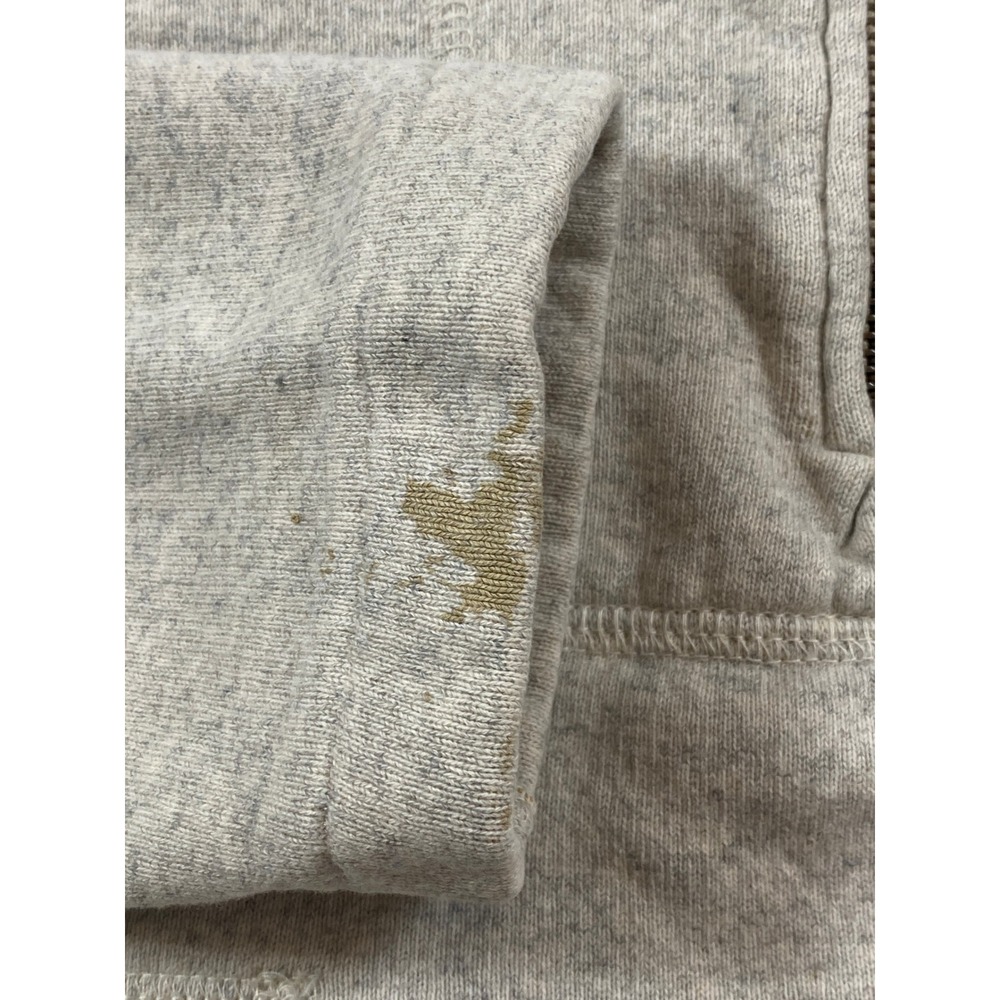 Billy Reid Mens XS Quarter Zip Pullover Gray Cotton Fleece Collar Made in Japan - Picture 5 of 10